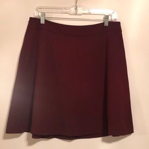 Ann Taylor Loft Burgundy A-line skirt